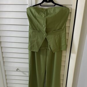 Elegant Olive Green Women's Jumpsuit